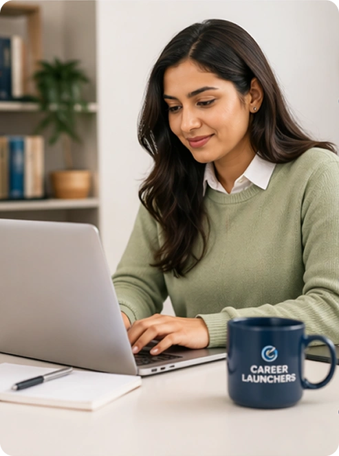 Person working on laptop